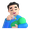 man feeding baby